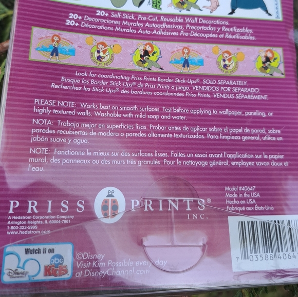 Priss Prints Kim Possible Jumbo Stick Ups #New - Picture 5 of 9